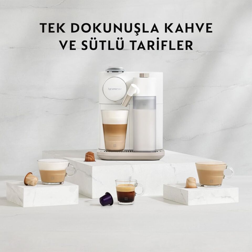 Nespresso F541 Gran Latissima Süt Çözümlü Espresso Kahve Makinesi,Beyaz