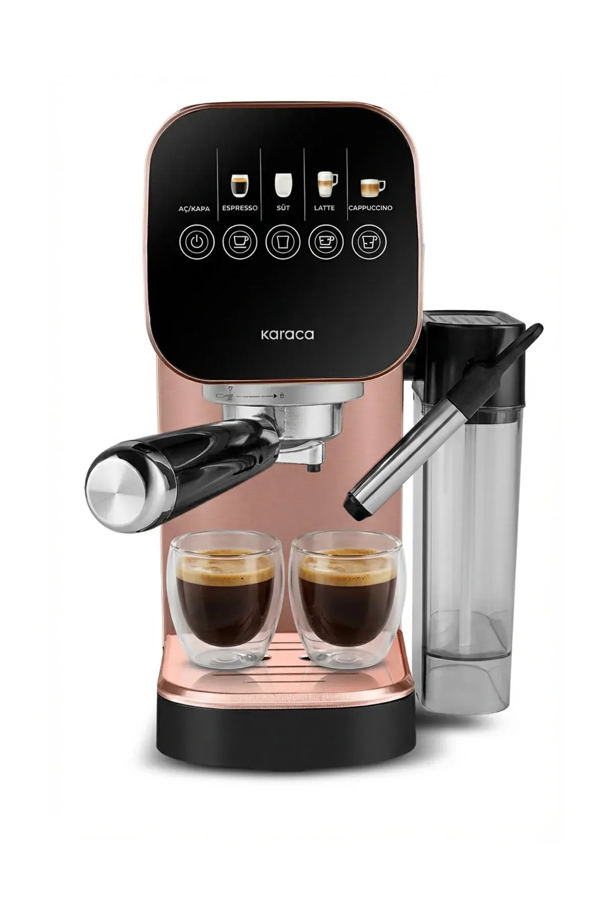 Karaca Mycaffee Barista S20 Entegre Süt Hazneli Otomatik Espresso ve Latte Makinesi Copper