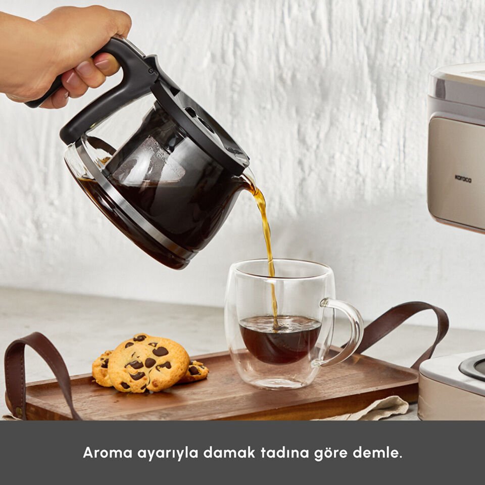 Karaca Just Coffee Aroma 2 In 1 Filtre Kahve ve Çay Demleme Makinesi Latte