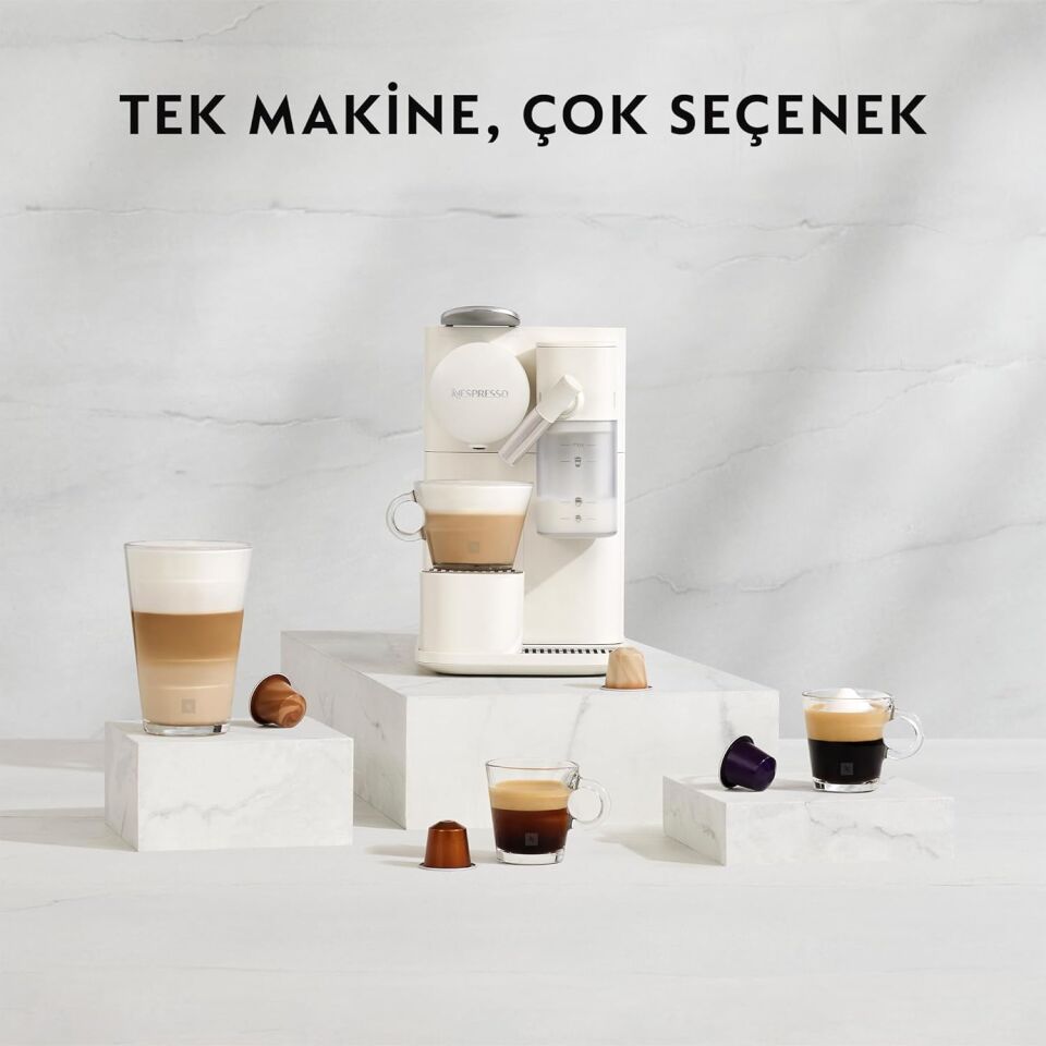 Nespresso F121 Lattissima One Süt Çözümlü Kahve Makinesi, Beyaz