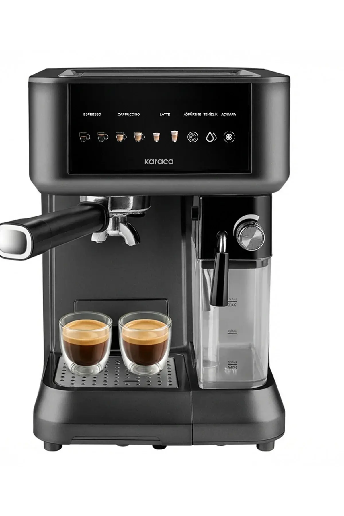 Karaca MyCaffe Barista S10 Entegre Süt Hazneli Otomatik Espresso Latte ve Cappuccino Mak. MatteBlack