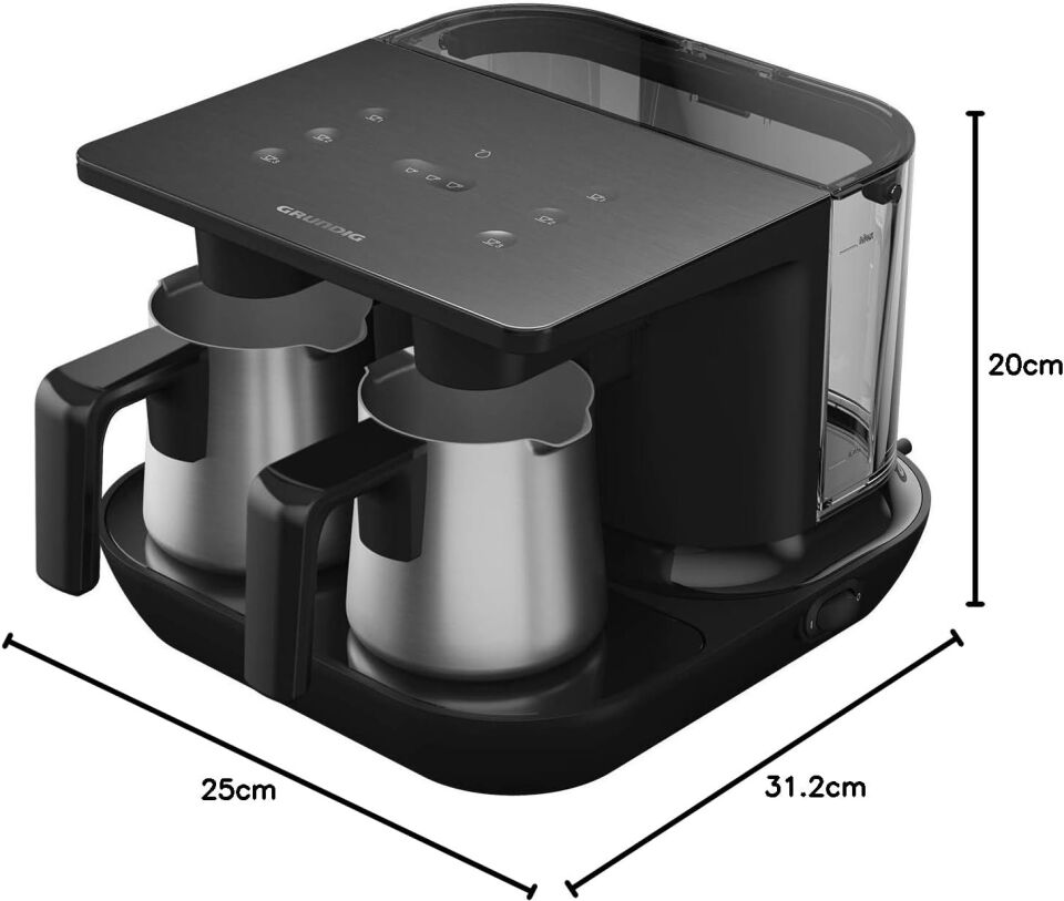 Grundig TCM 7061 D İkili Çelik Türk Kahvesi Makinesi