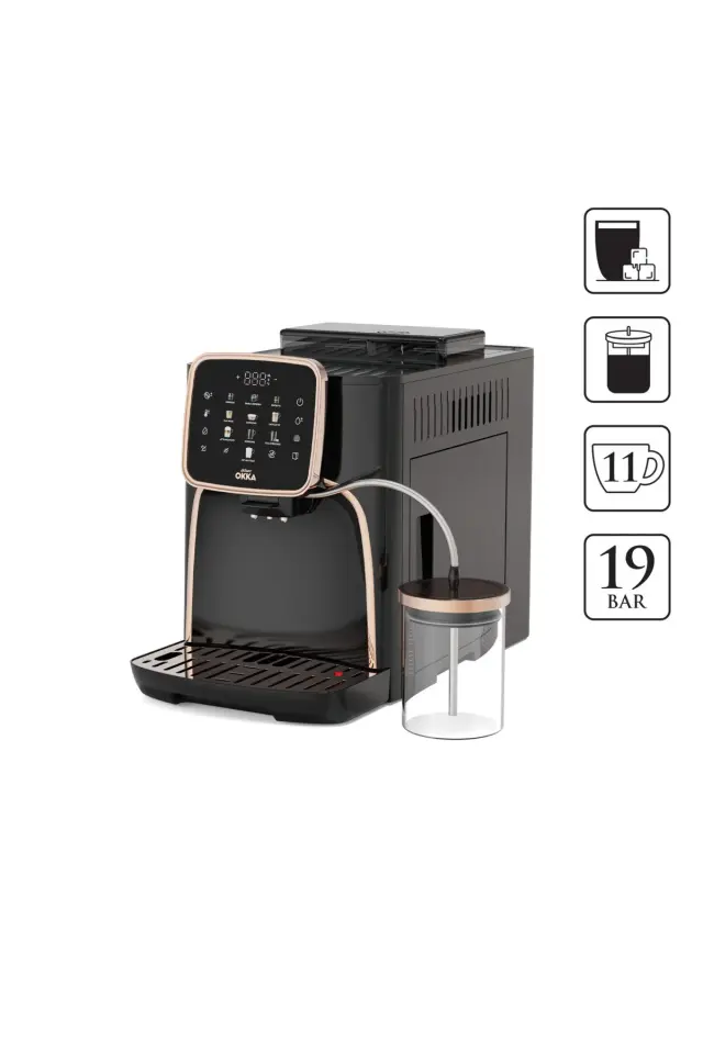 Arzum Okka Espresso Pro M Tam Otomatik Espresso Makinesi Bakır - OK0028-04