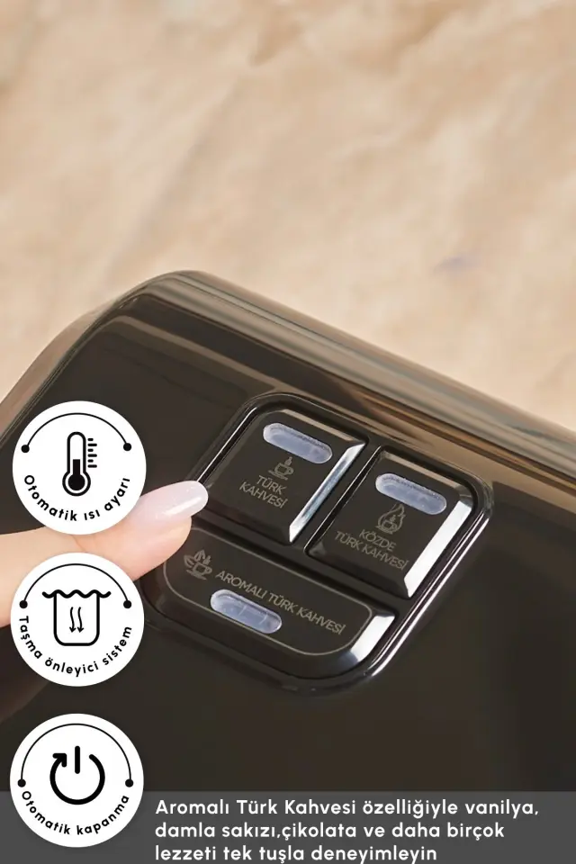 Karaca Hatır Hüp Düet Aroma Space Gray Türk Kahve Makinesi