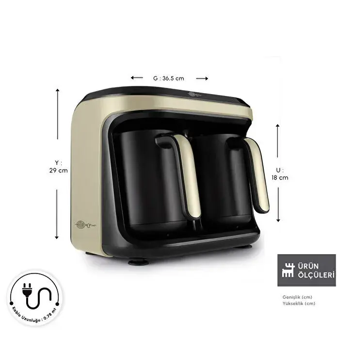 Karaca Hatır Hüp Düet Aroma Krem Türk Kahve Makinesi