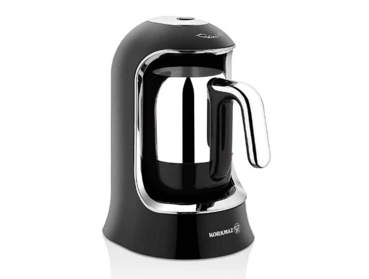 Korkmaz A860-07 Kahvekolik Siyah/Krom Türk Kahve Makinesi