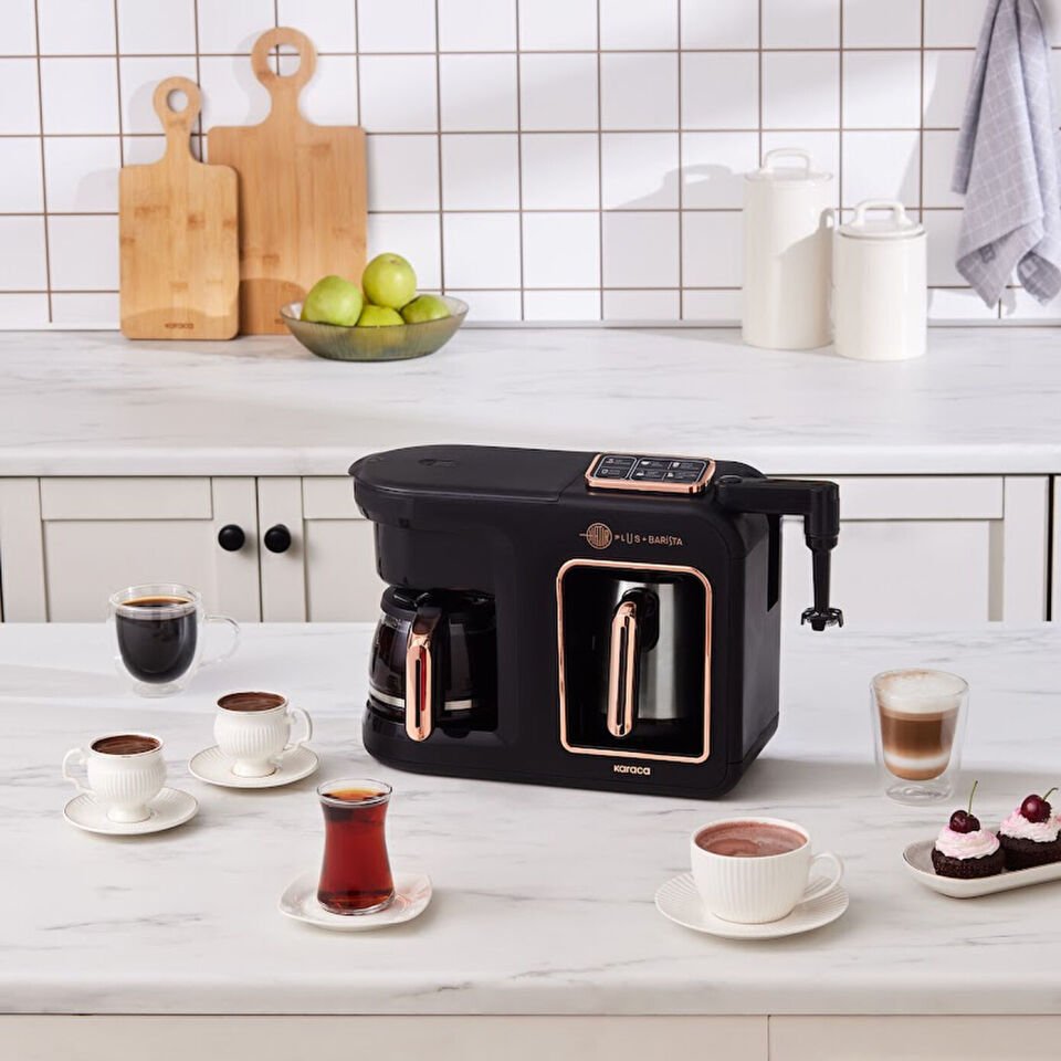 Karaca Hatır Plus Barista 6in1 Black Copper Türk Kahve ve Espresso Makinesi