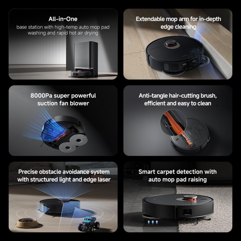 Xiaomi Robot Vacuum X20 Max Çöp İstasyonlu Akıllı Robot Süpürge