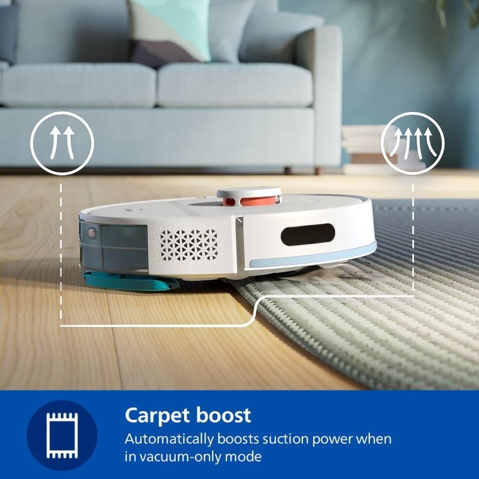 Philips HomeRun 2000 Serisi XU2100/20 Beyaz Çöp İstasyonlu Akıllı Robot Süpürge