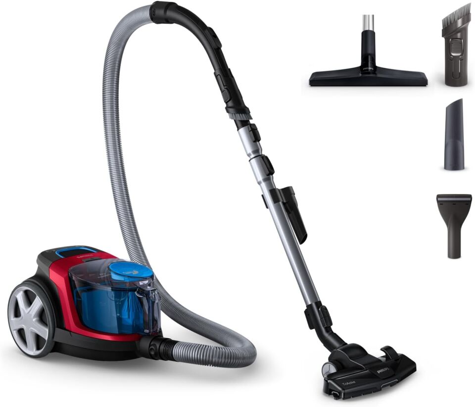 Philips FC9331/07 Powerpro City Powercyclone 5 Torbasız Elektrikli Süpürge, Büküm Kırmızı