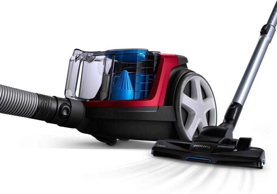 Philips FC9331/07 Powerpro City Powercyclone 5 Torbasız Elektrikli Süpürge, Büküm Kırmızı