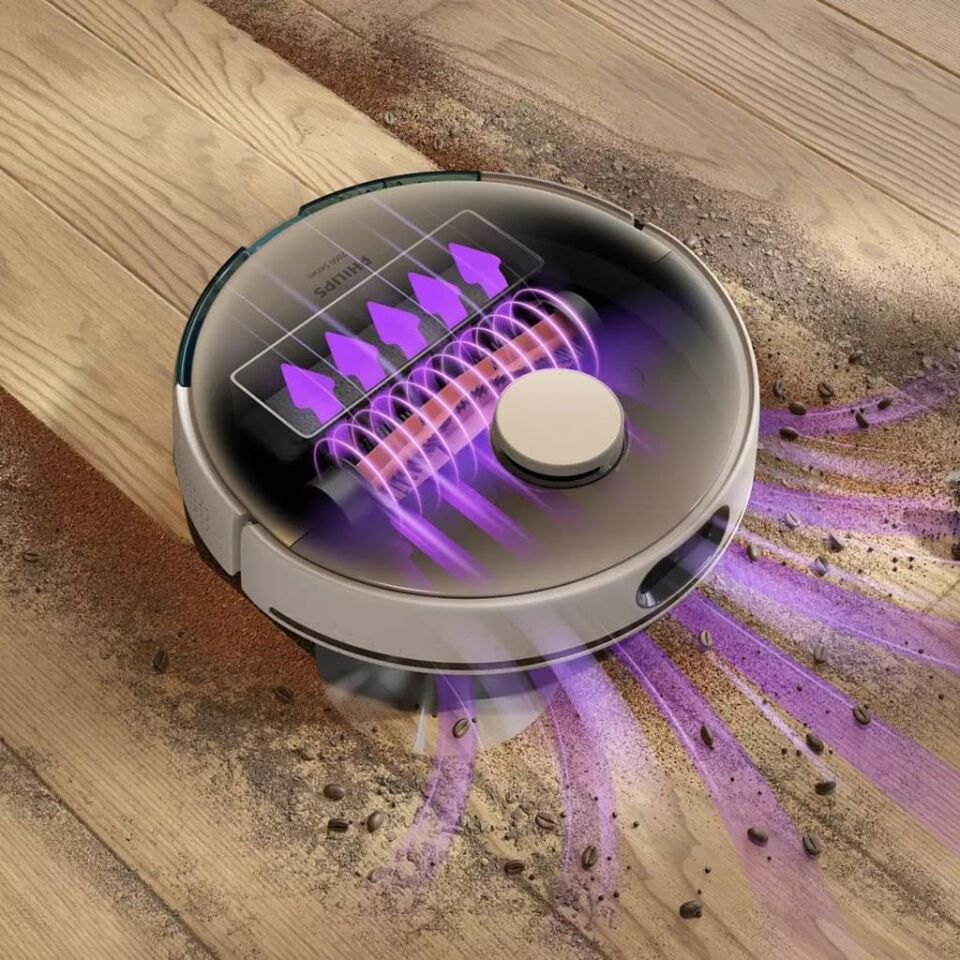 Philips HomeRun 7000 Serisi Aqua XU7000/02 Beyaz Gold Akıllı Robot Süpürge