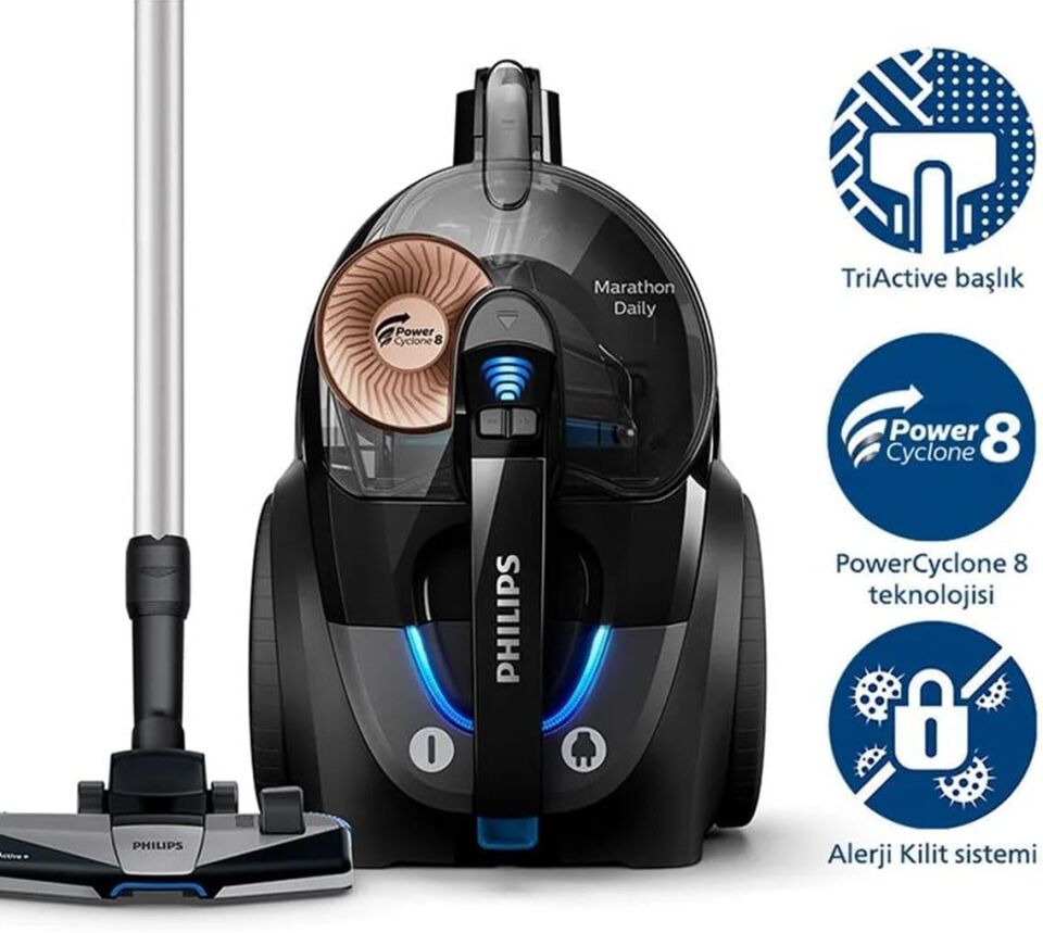 Philips Marathon Ultimate XB7150/07 900 W Toz Torbasız Süpürge