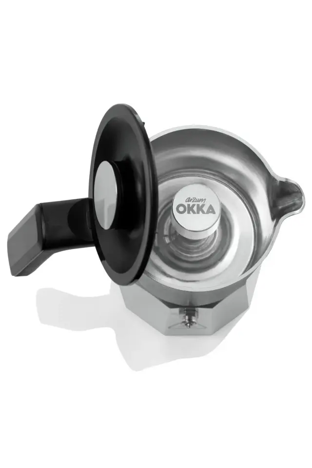 Arzum Okka Rich Moka Pot Karıştırıcılı Metal İtalyan ve Türk Kahve Makinesi Krom - OK0027