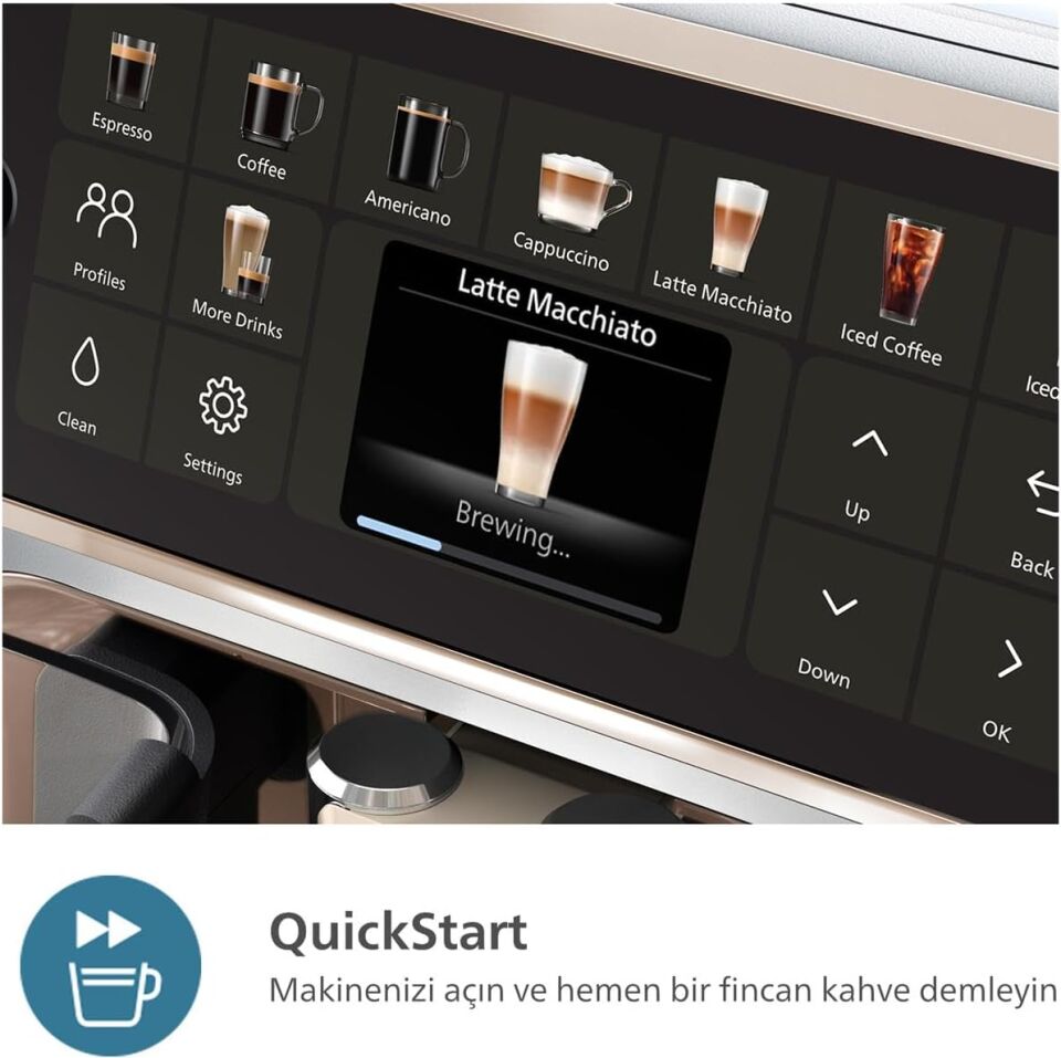Philips 5500 Serisi LatteGo EP5543/80 Tam Otomatik Espresso Makinesi
