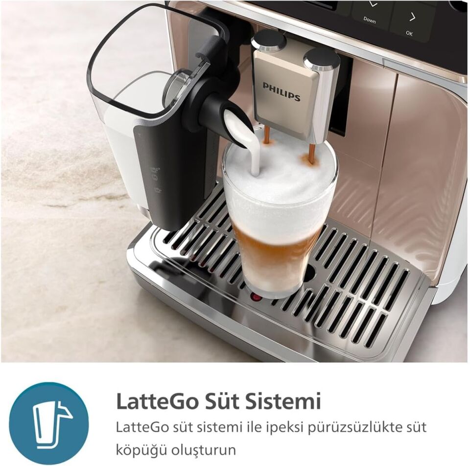 Philips 5500 Serisi LatteGo EP5543/80 Tam Otomatik Espresso Makinesi