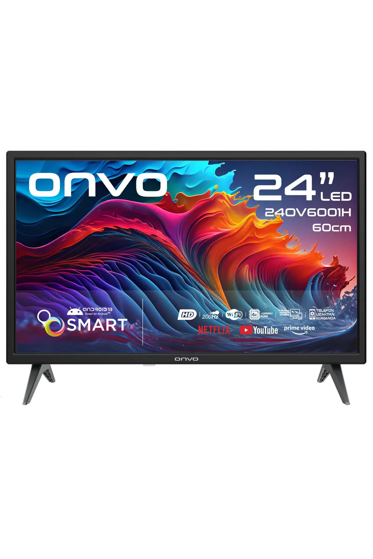 Onvo 24OVF6001H HD 24'' 61 Ekran Uydu Alıcılı Android Smart LED TV