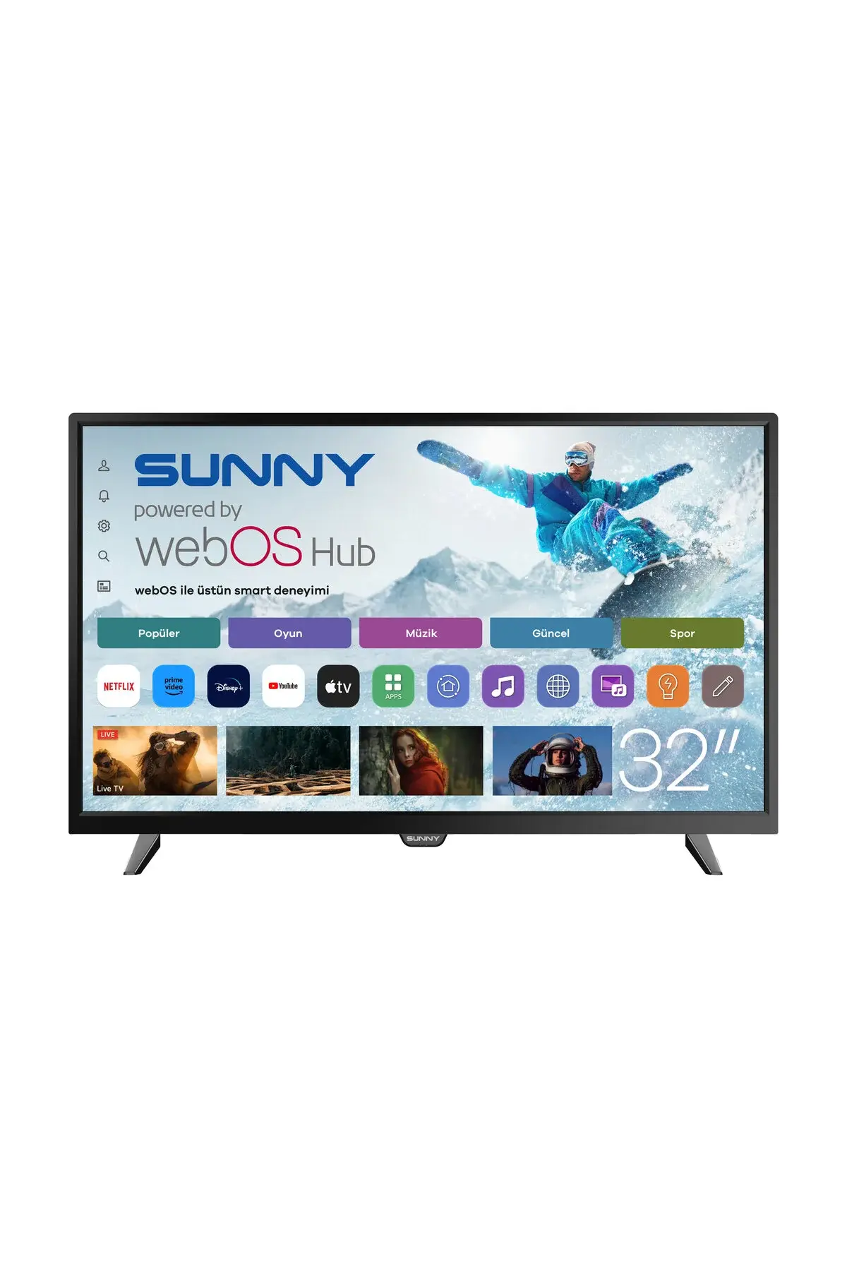 Sunny 32 İnç 80 Ekran webOS 2.0 Smart LED TV (SN32DAL540)