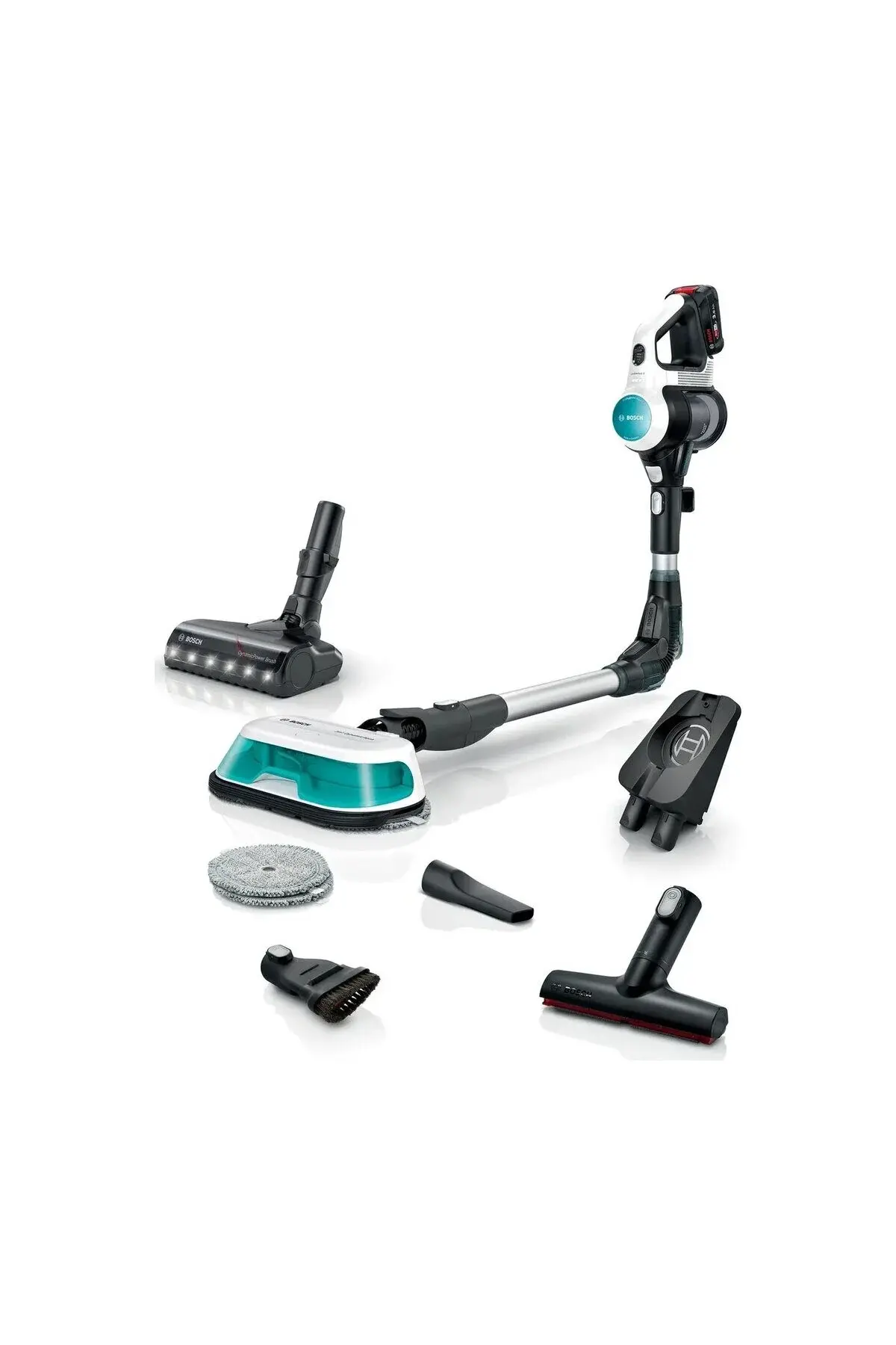 Bosch BCS71HYG1 Unlimited 7 ProHygienic Aqua White Şarjlı Dikey Süpürge Beyaz