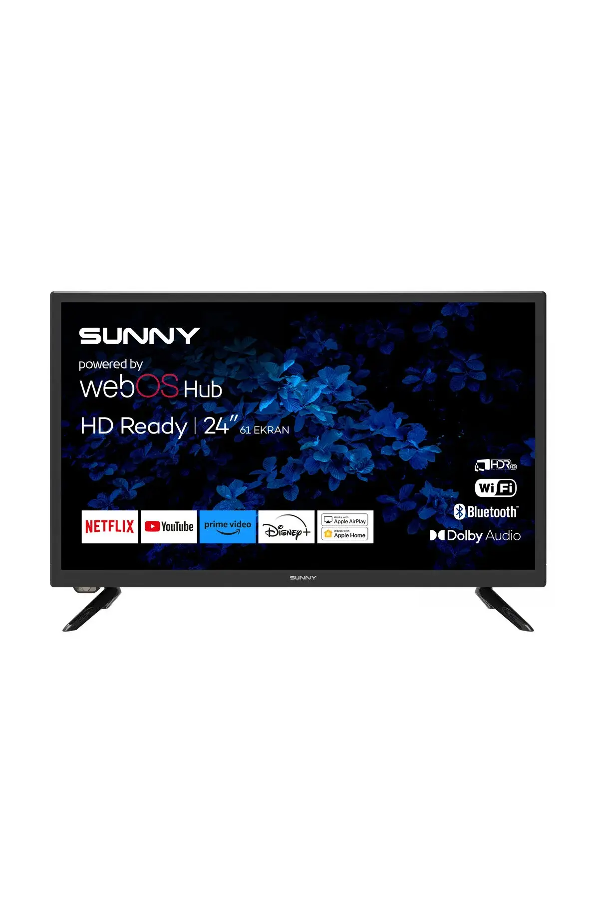 Sunny 24 inç 60 Ekran webOS Smart LED TV (SN24LEDI262C-S) 12V Karavan, Kamp Mobil Taşımaya Uygun
