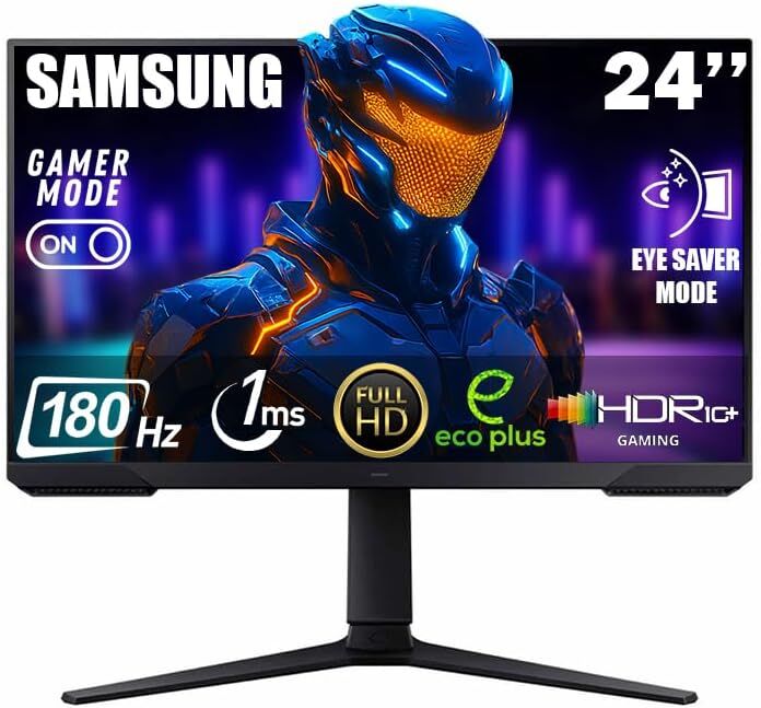Samsung 24” Odyssey G3 LS24DG302EUXUF 1ms 180hz VA HDMI,DisplayPort Pivot Gaming Monitör