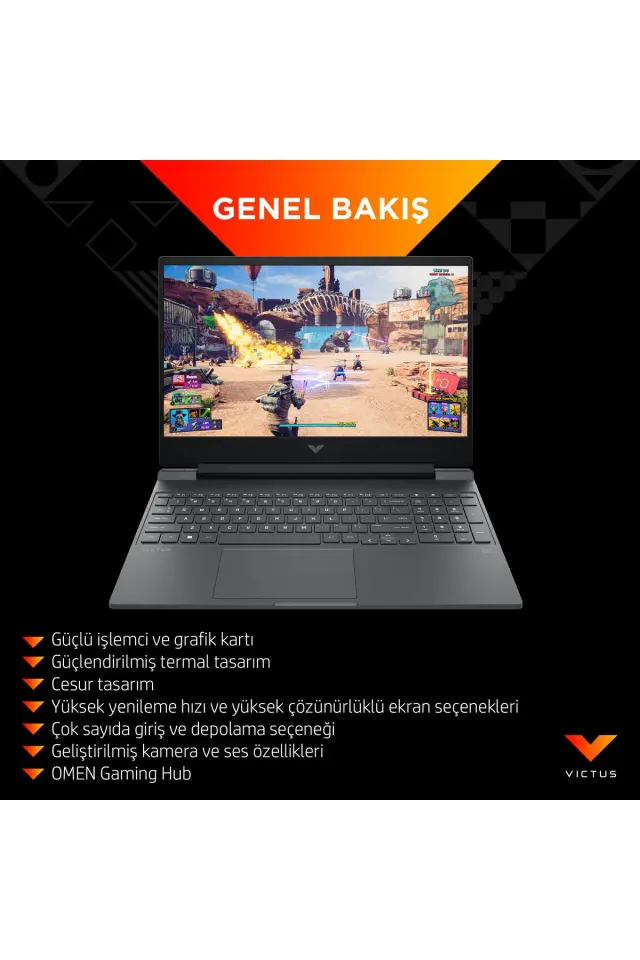 HP Victus AMD Ryzen 5-8645HS 16GB 512GB RTX3050 6GB Freedos 15.6'' FHD IPS 144Hz Gaming Laptop B9KM2EA