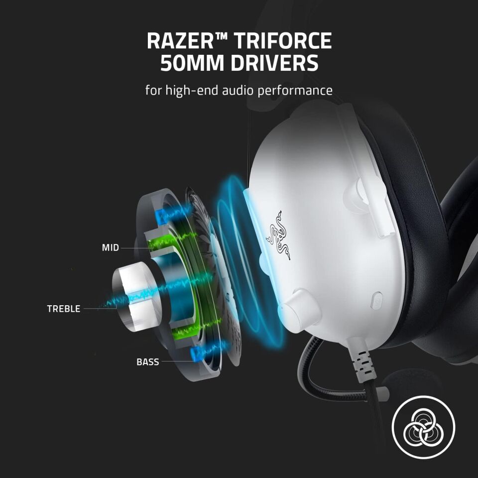Razer BlackShark V2 X RZ04-03240700-R3M1 Beyaz 7.1 Kablolu Kulak Üstü Oyuncu Kulaklığı