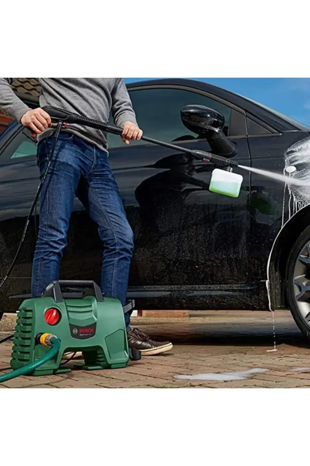 Bosch 110 Bar Tazyikli Yüksek Basınçlı Araba Yıkama Makinesi Araç Yıkama 1300 Watt Oto Yıkama