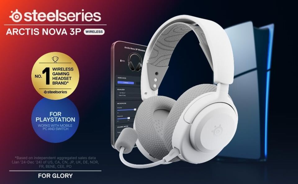 SteelSeries Arctis Nova 3P Beyaz Kablosuz Kulak Üstü Oyuncu Kulaklığı