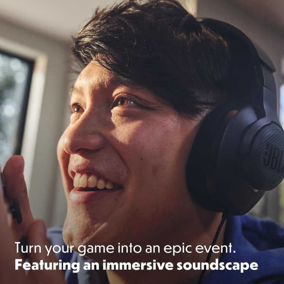 JBL Quantum 100M2 Siyah Kablolu Kulak Üstü Oyuncu Kulaklığı