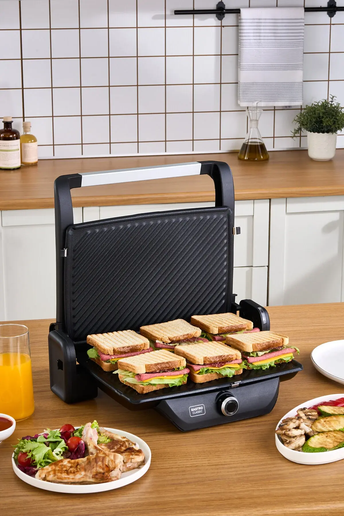 Karaca Gastro Classic Izgara ve Tost Makinesi Matte Black 6 Dilim Kapasiteli