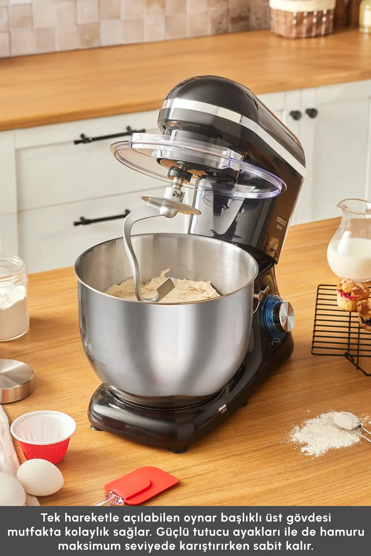 Karaca Chefcrafter Stand Mikser Mutfak Şefi 1900W Black