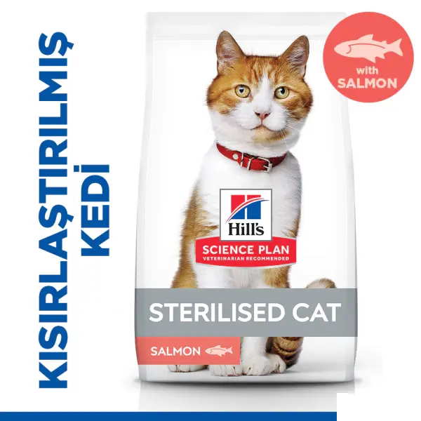 Hill's Hill’s SCIENCE PLAN Sterilised Somon Balıklı Kısırlaştırılmış Kedi Maması 1,5 Kg