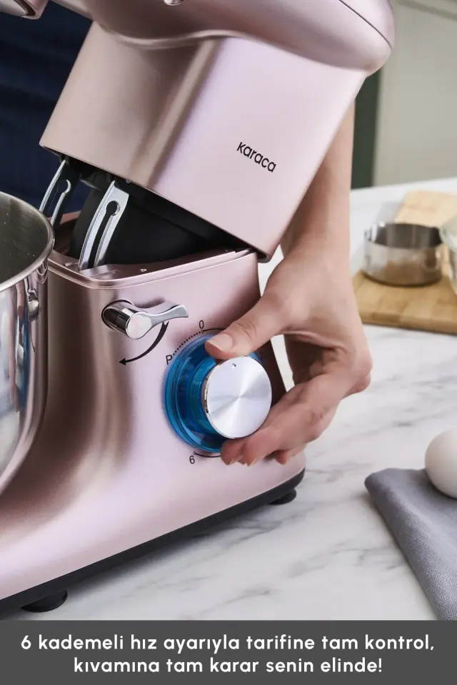 Karaca Multichef Stand Mikser Rosegold Mutfak Şefi 1900w 5,5l Kıyma Çekme Sucuk-sosis Içli Köfte Ap.