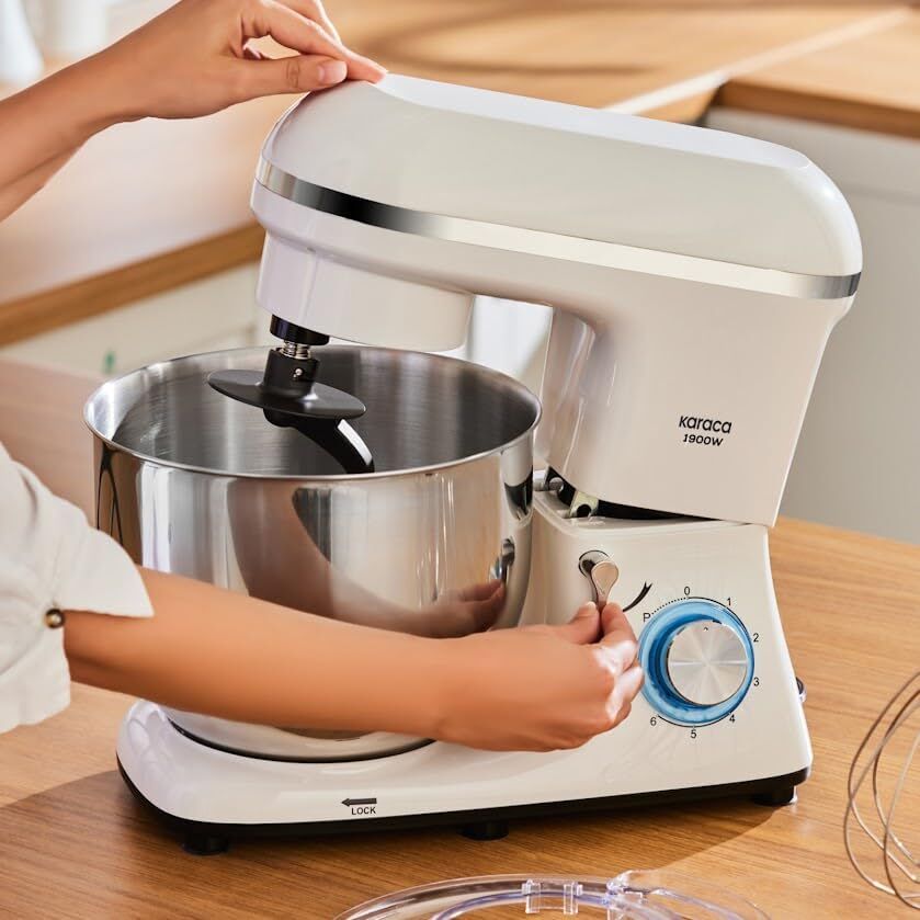 Karaca Chefcrafter Stand Mikser Mutfak Şefi 1900 W Porcelain White