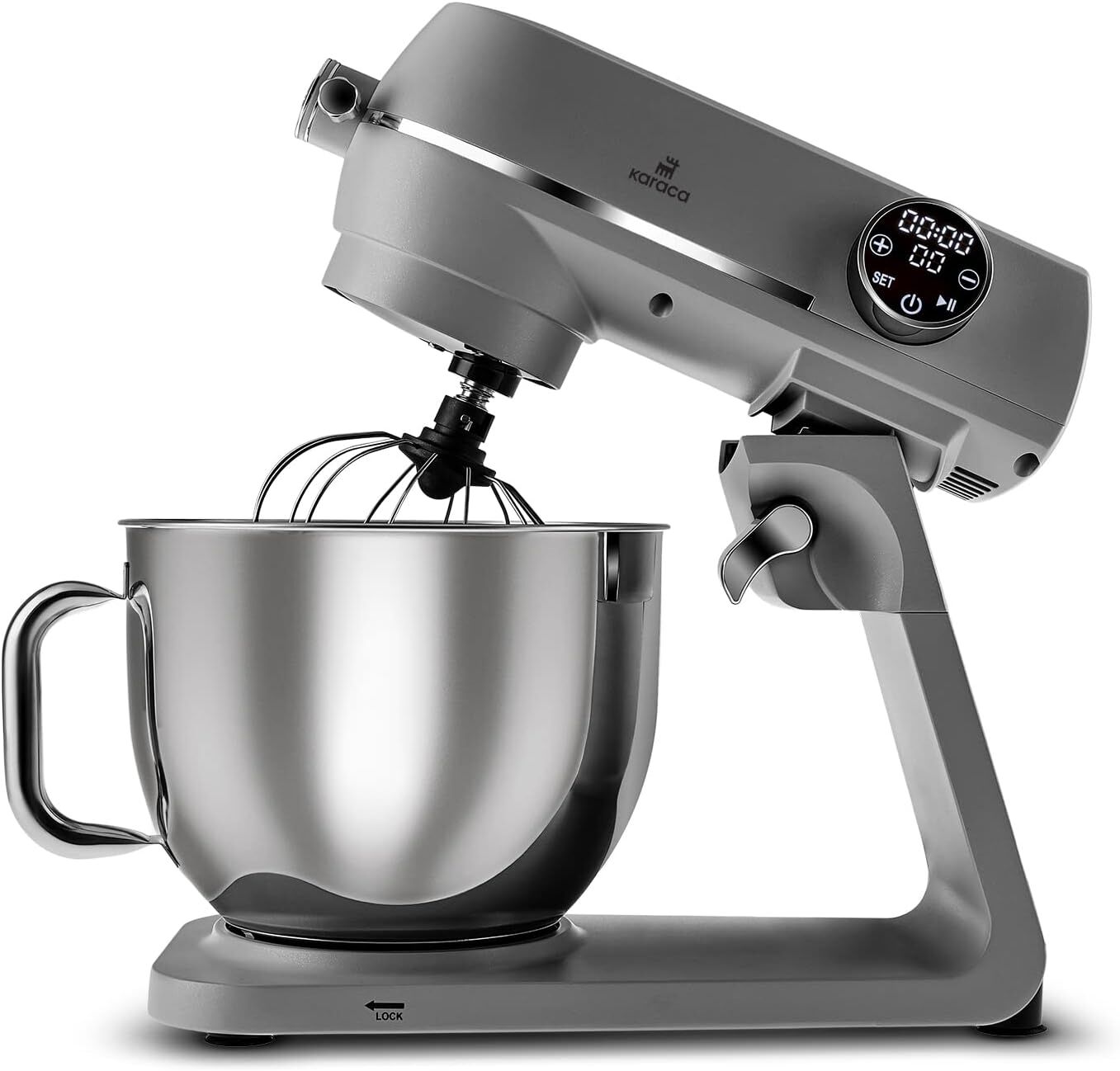 Karaca Multichef Artisan Digital Ekran 7 Litre Döküm Stand Mikser Antrasit 1800w