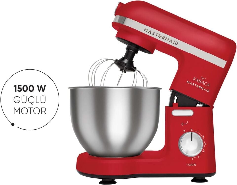 Karaca Maestrochef Stella Stand Mikser Cherry Red 1500w 5 Litre