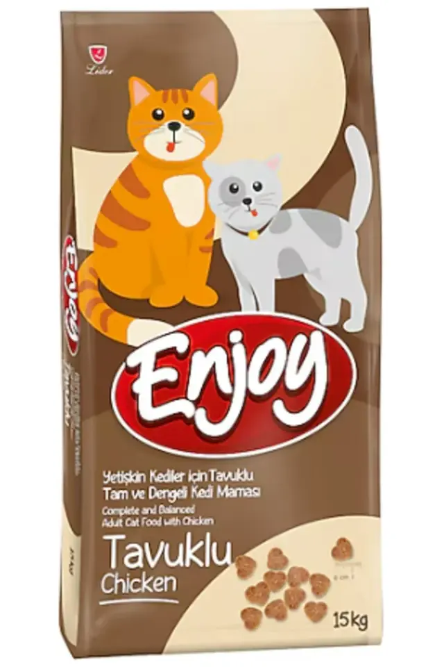 Enjoy Yetişkin Kediler için Tavuklu Tam ve Dengeli Kedi Maması 15 kg