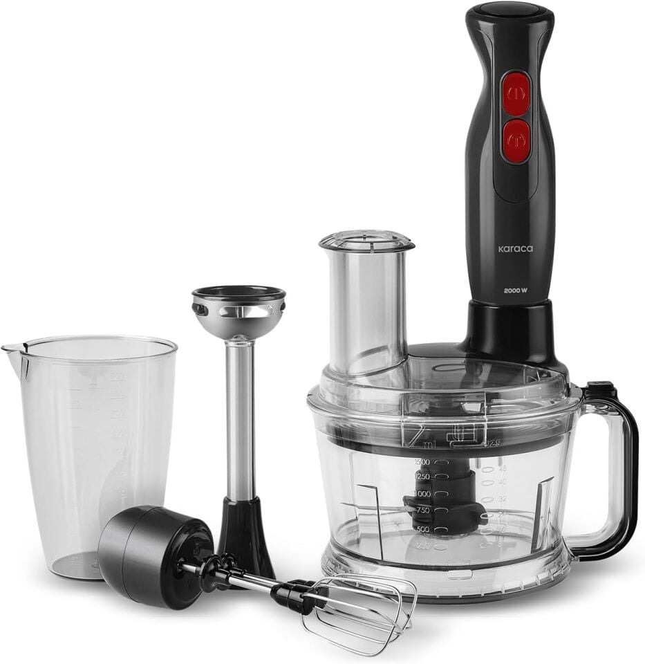 Karaca Pro Multimax 6 in 1 Çok Amaçlı Mutfak Robotu/Blender Seti Black 2000 W
