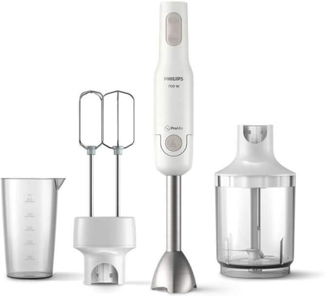Philips Daily Collection Promix El Blender Seti 700W, Sıçrama Önleyici Bıçak Koruması, HR2546/00