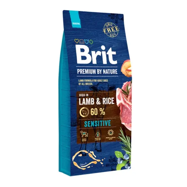 Brit Care Brit Premium Nature Sensitive Kuzulu ve Pirinçli Yetişkin Köpek Maması 15kg