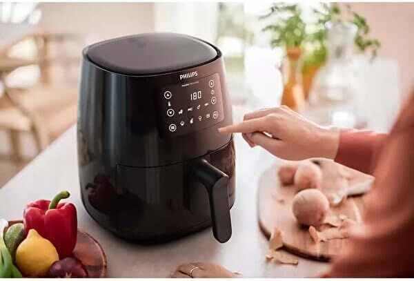Philips 3000 Serisi L Airfryer, 0.8kg, 4.1L Kapasiteli Hazne, Siyah, HD9243/90