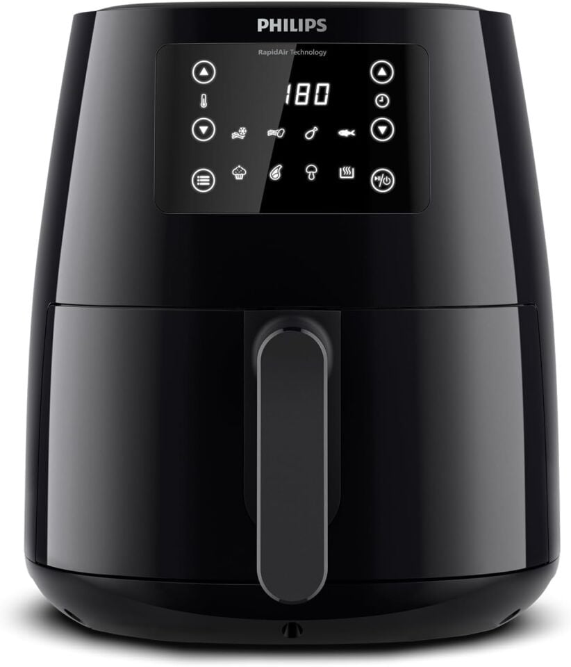 Philips 3000 Serisi L Airfryer, 0.8kg, 4.1L Kapasiteli Hazne, Siyah, HD9243/90