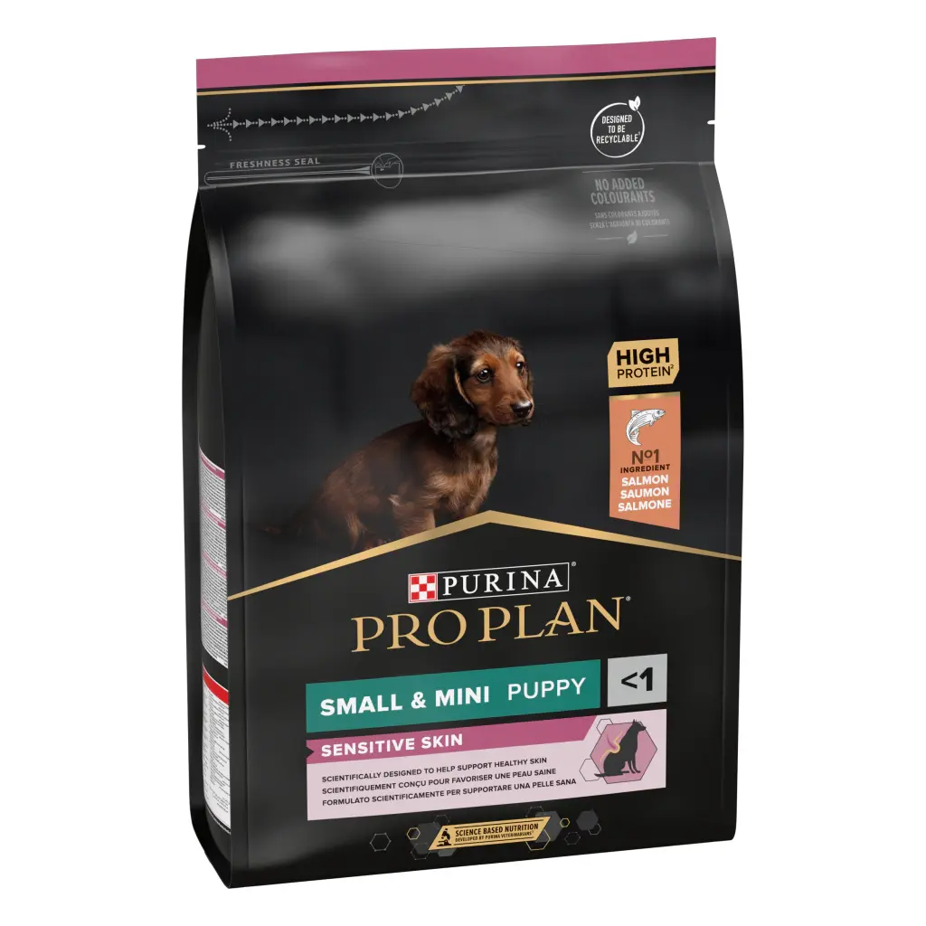Pro Plan Puppy Small&Mini Sensitive Skin Somonlu Küçük Irk Yavru Köpek Maması 3kg