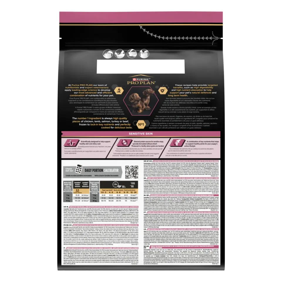 Pro Plan Puppy Small&Mini Sensitive Skin Somonlu Küçük Irk Yavru Köpek Maması 3kg