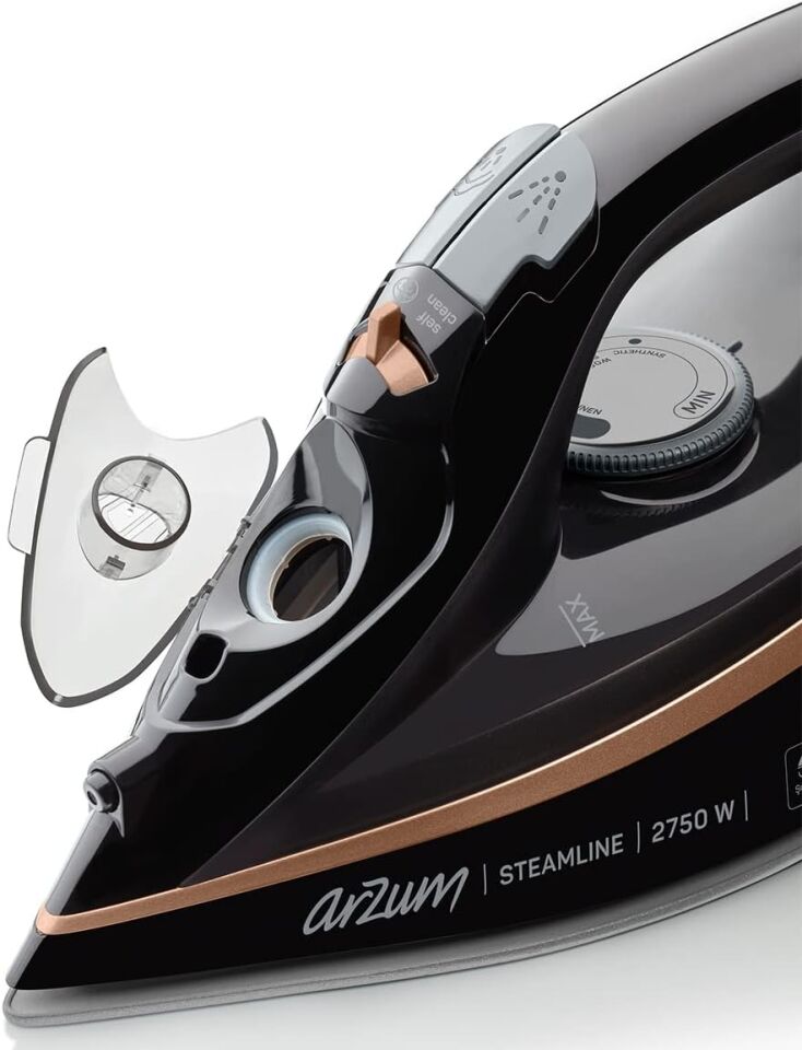 Arzum Steamline Optimal Seramik Taban Buharlı Ütü 2750W Siyah  - AR6025