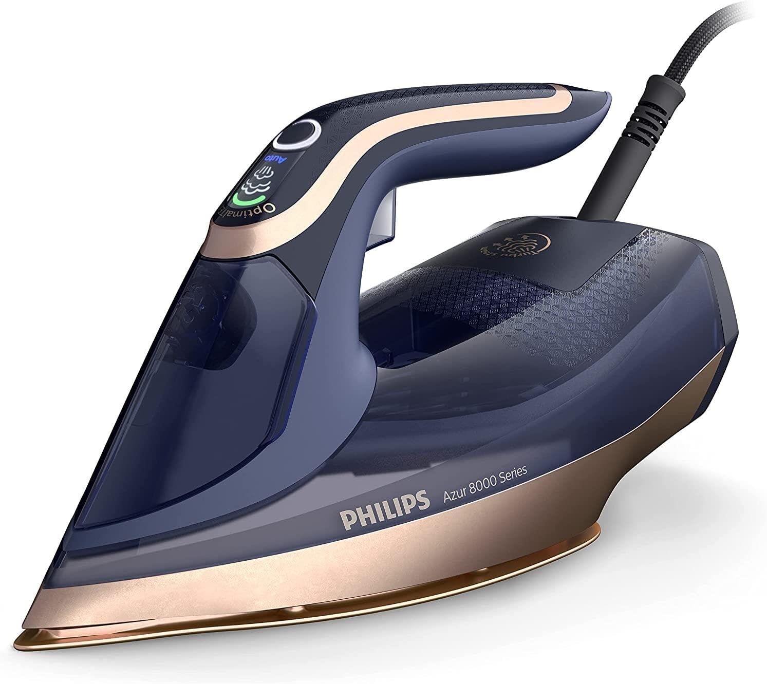 Philips 8000 Serisi Azur Buharlı Ütü, 3000W, 260 g Turbo Şok Buhar, Sıfır Yanık Riski, DST8050/20