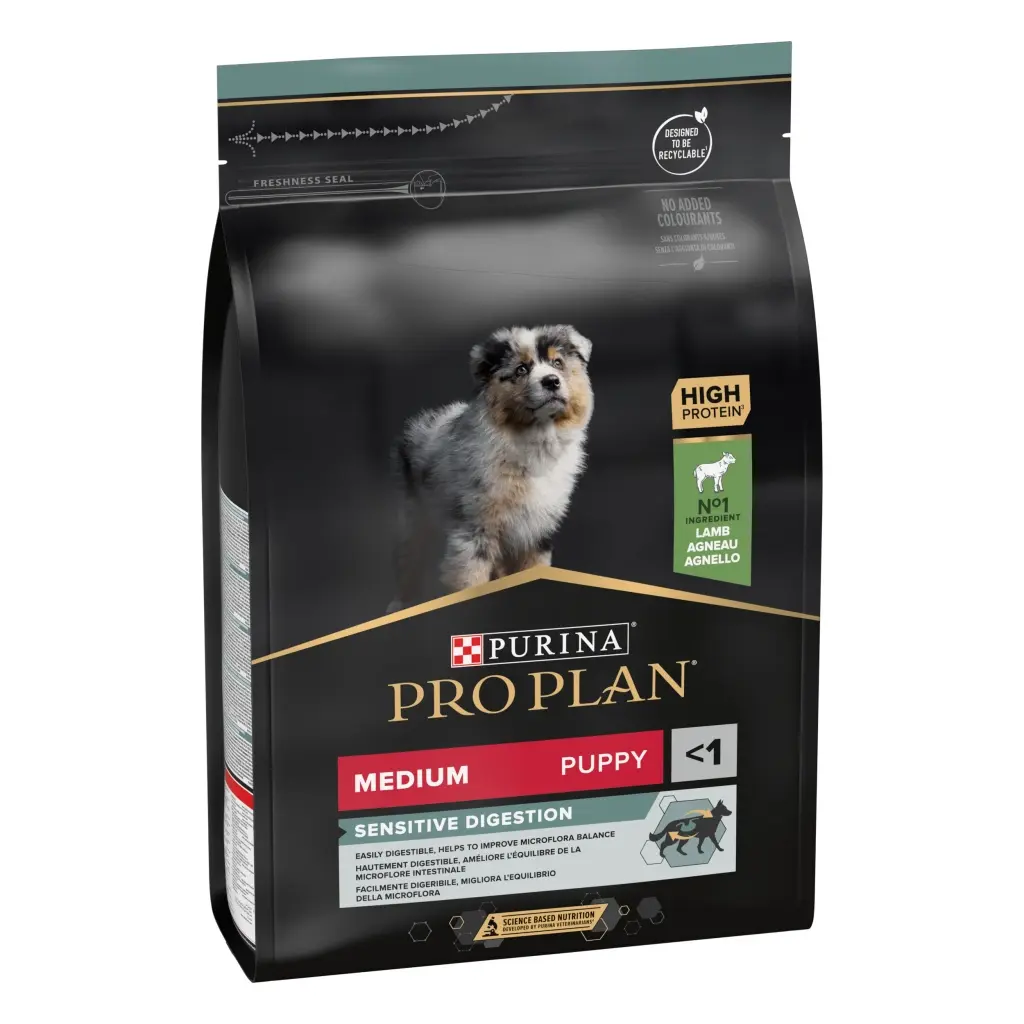 Pro Plan Puppy Medium Sensitive Digestion Kuzulu ve Pirinçli Orta Irk Yavru Köpek Maması 3kg