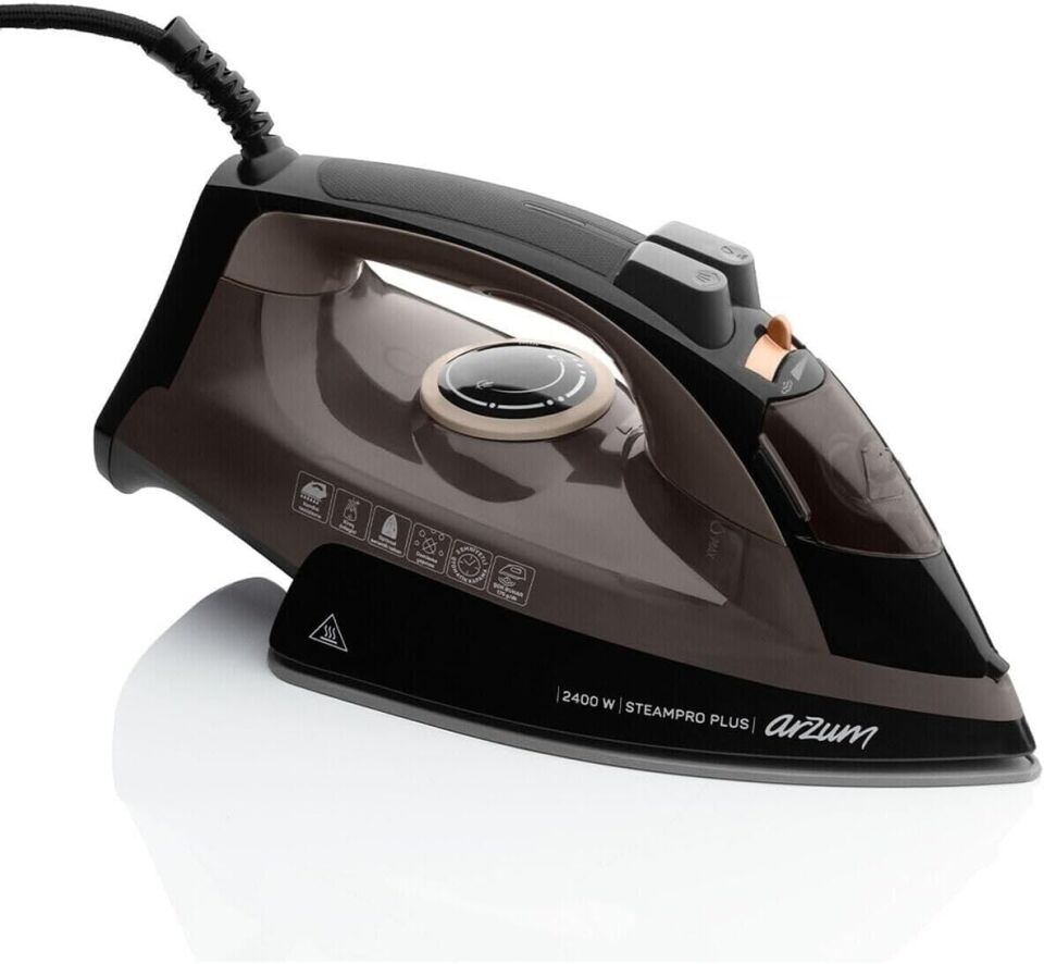 Arzum Steampro Plus Buharlı Ütü Seramik Taban 2400W Kahverengi - AR6030