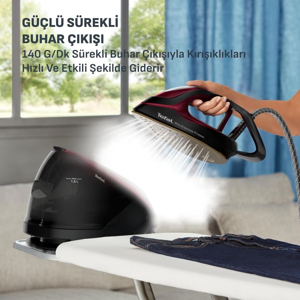 TEFAL GV9230 Pro Express Protect 140 gr Sürekli ve 560 gr Şok Buharlı 2600 Watt Buhar Kazanlı Ütü